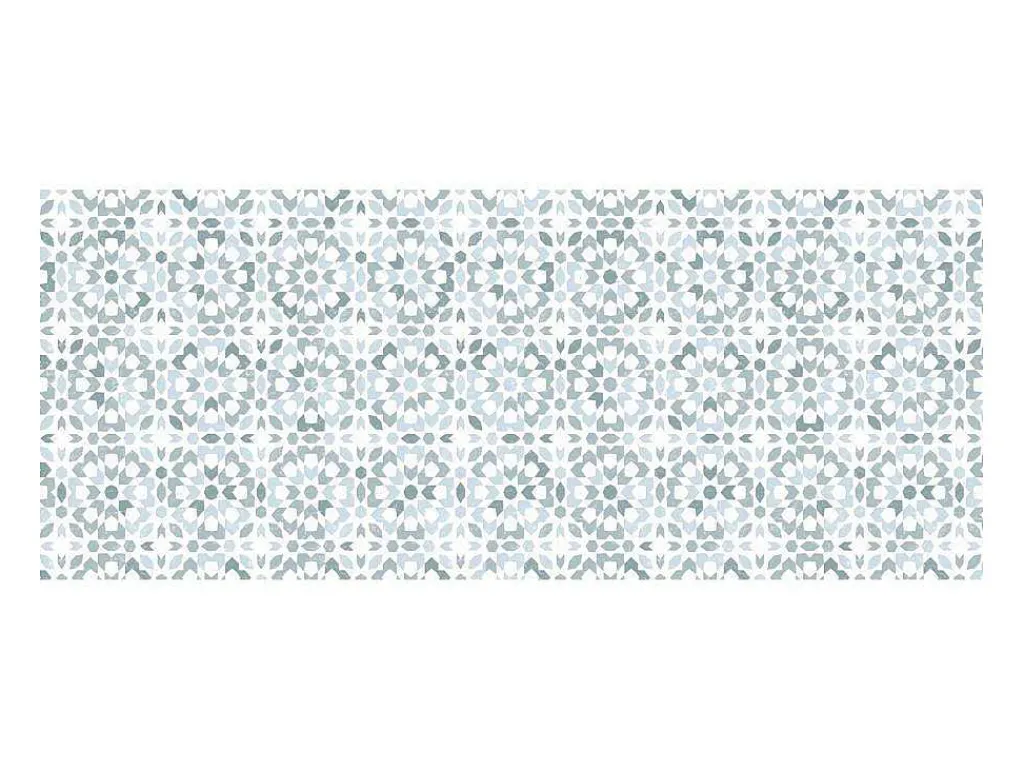 Gangtapijt Van Vinyl Met Cementtegeleffect - 66 X 160 Cm - Blauw En Wit - Princy-OZAIA Clearance