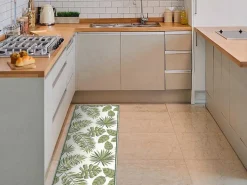 Gangtapijt Van Vinyl Met Tropisch Motief - 66 X 160 Cm - Groen En Wit - Tropicala-OZAIA Hot