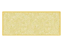 Gangtapijt Van Vinyl Met Bloemmotieven - 66 X 160 Cm - Geel En Wit - Capucina-OZAIA