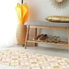 Gangtapijt Van Vinyl Met Cementtegeleffect - 66 X 160 Cm - Oranje En Roze - Eloza-OZAIA Outlet