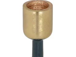 Geemailleerde Aluminium Kandelaar - H.22 Cm - Eendeblauw - Parina-OZAIA