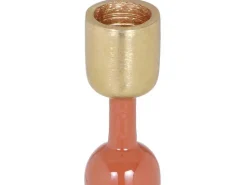 Geemailleerde Aluminium Kandelaar - H.26,5 Cm - Terracotta - Parina-OZAIA Online