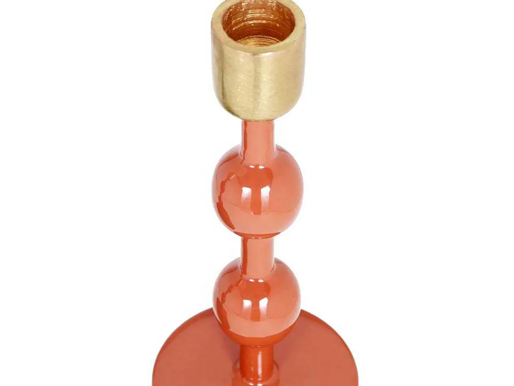Geemailleerde Aluminium Kandelaar - H.22 Cm - Terracotta - Parina-OZAIA New