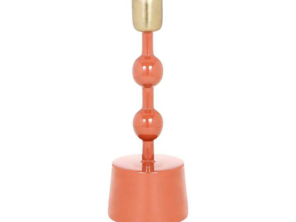 Geemailleerde Aluminium Kandelaar - H.22 Cm - Terracotta - Parina-OZAIA New