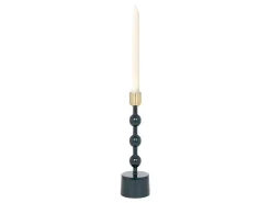 Geemailleerde Aluminium Kandelaar - H.26,5 Cm - Eend Blauw - Parina-OZAIA Online