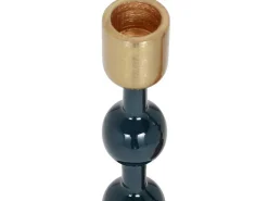 Geemailleerde Aluminium Kandelaar - H.26,5 Cm - Eend Blauw - Parina-OZAIA Online