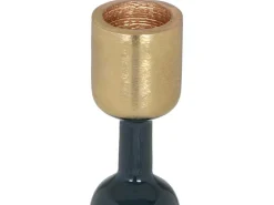 Geemailleerde Aluminium Kandelaar - H.26,5 Cm - Eend Blauw - Parina-OZAIA Online