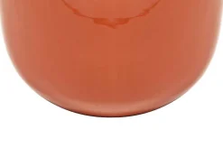 Geemailleerde Metalen Vaas - D. 29 X H. 36 Cm - Messing Afwerking - Terracotta - Klaudia-OZAIA Online