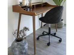 Geneve Kantoorstoel Velour Zwart, Zwart.-House Nordic Online