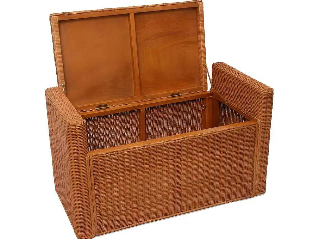 Genua Rotan Opbergkist, Honingkleurig-Vente-unique New