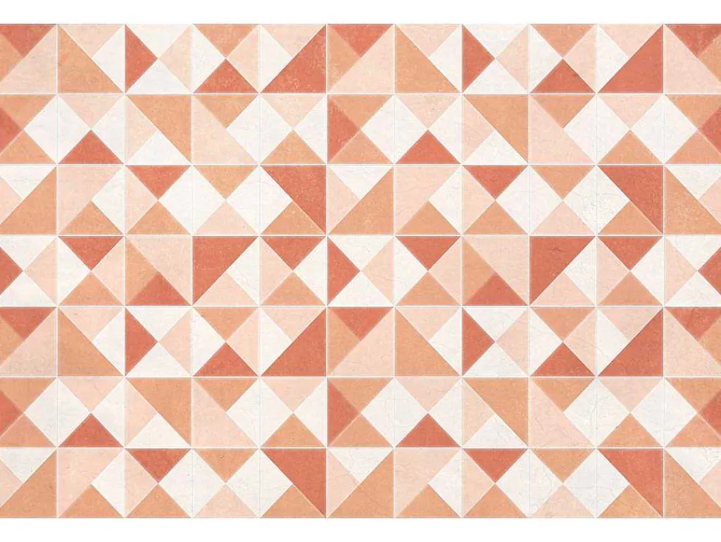 Geometrisch Tapijt Van Vinyl - 120 X 180 Cm - Oranje - Myrala-OZAIA Clearance
