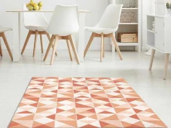 Geometrisch Tapijt Van Vinyl - 120 X 180 Cm - Oranje - Myrala-OZAIA Clearance