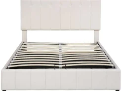 Gestoffeerd Opbergbed - 140X200Cm - Stof Fluweel - Beige-ModernLuxe Sale