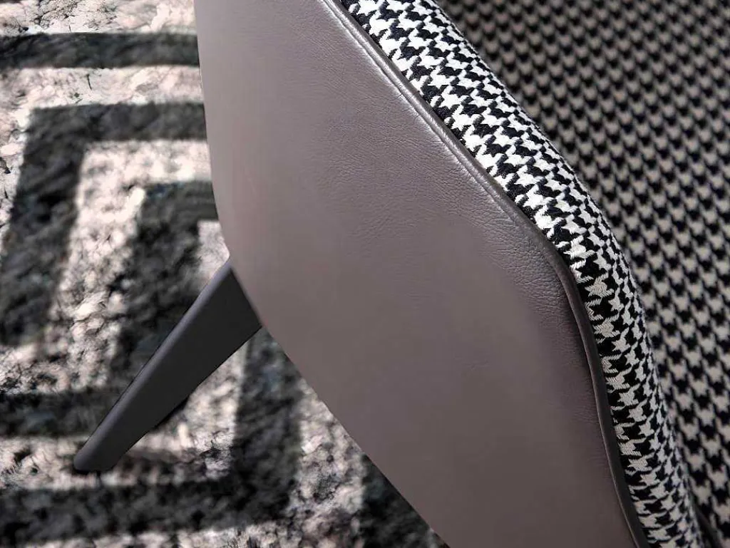 Gestoffeerde Armstoel In Houndstooth Stof 5011-Angel Cerda Sale