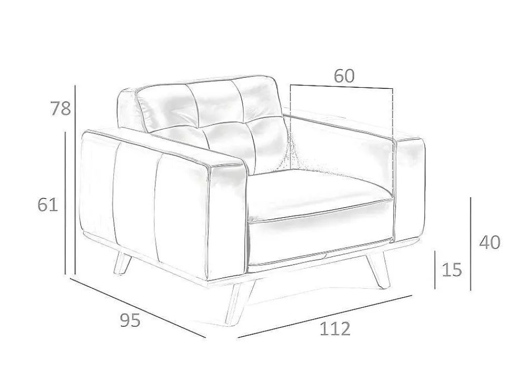 Gestoffeerde Fauteuil Capitone Rundleder 5037-Angel Cerda Clearance