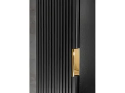 Gestreepte Hangende Badkamerkolom - Zwart - H140 Cm - Zevara-Vente-unique Outlet