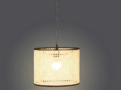 Gevlochten Hanglamp Neirobi - Etnische Stijl - Ijzer En Rotan - D30 X H120 Cm - Naturel-OZAIA Hot