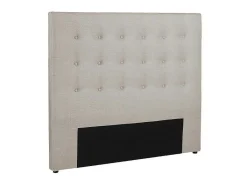 Gewatteerd Hoofdbord Francesco - 140 Cm - Stof - Beige-Vente-unique