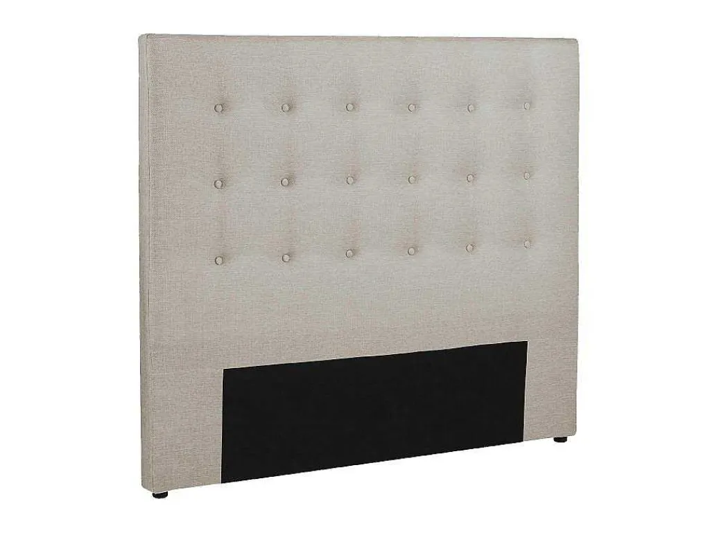 Gewatteerd Hoofdbord Francesco - 140 Cm - Stof - Beige-Vente-unique