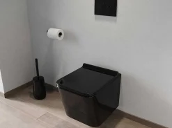 Glanzend Zwarte Hang-Wc Van Keramiek Zonder Rand - Clemona-Vente-unique Clearance