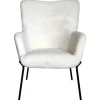 Glasgow Fauteuil Boucle Wit.-Vente-unique Discount
