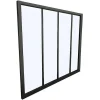 Glazen Binnenraam Bayview Van Aluminium Met Zwarte Poedercoating - 120 X 105 Cm-Vente-unique Sale