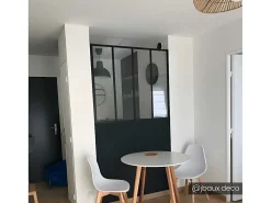 Glazen Binnenraam Bayview Van Aluminium Met Zwarte Poedercoating - 120 X 105 Cm-Vente-unique Sale