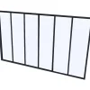 Glazen Binnenraam Bayview Van Alumimium Met Zwarte Poedercoating - 180 X 130 Cm-Vente-unique New