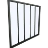 Glazen Binnenraam Bayview Van Aluminium Met Zwarte Poedercoating - 150 X 130 Cm-Vente-unique Outlet