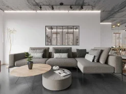 Glazen Binnenraam Bayview Van Aluminium Met Zwarte Poedercoating - 180 X 105 Cm-Vente-unique Best