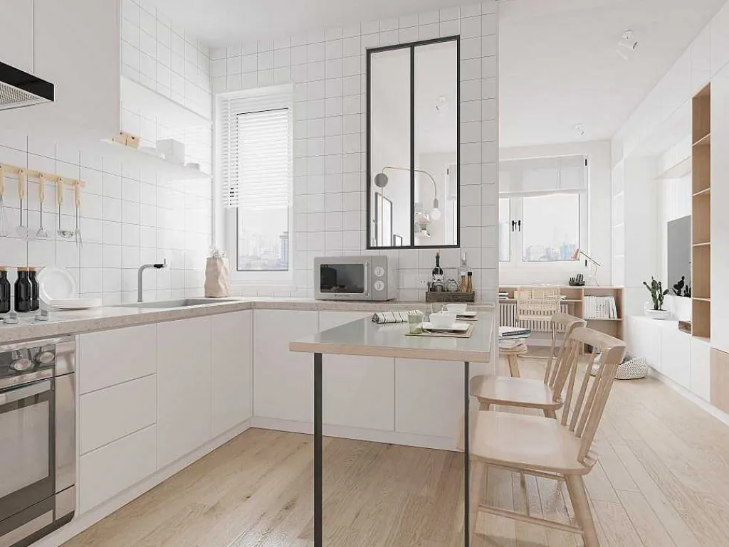 Glazen Binnenraam Bayview Van Alumimium Met Zwarte Poedercoating - 60 X 130 Cm-Vente-unique Outlet