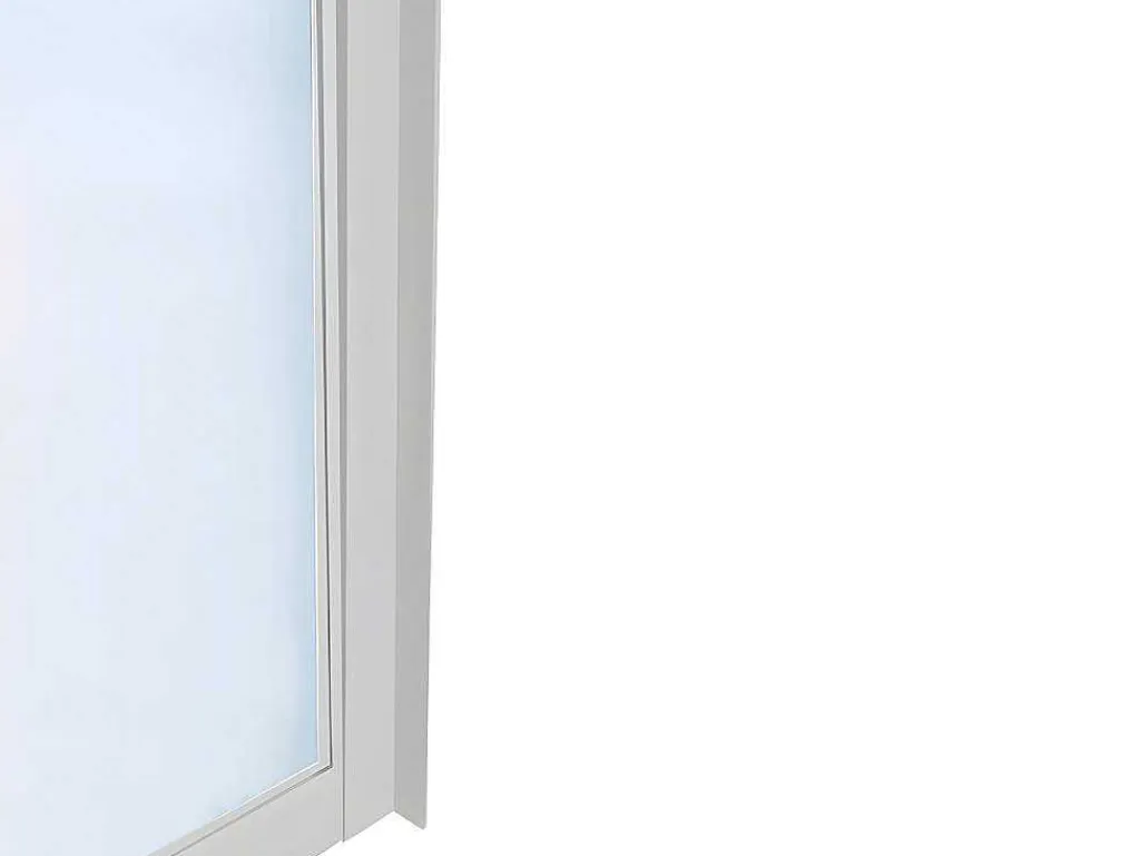 Glazen Binnenraam Bayview In Aluminium Met Witte Poedercoating - 180X105 Cm-Vente-unique Sale