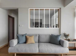 Glazen Binnenraam Bayview In Aluminium Met Witte Poedercoating - 180X105 Cm-Vente-unique Sale
