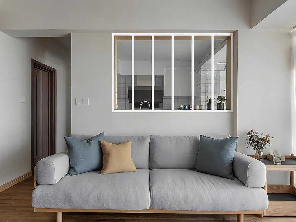 Glazen Binnenraam Bayview In Aluminium Met Witte Poedercoating - 180X105 Cm-Vente-unique Sale