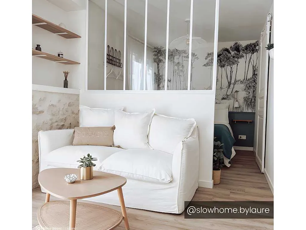 Glazen Binnenraam Bayview In Aluminium Met Witte Poedercoating - 180X105 Cm-Vente-unique Sale