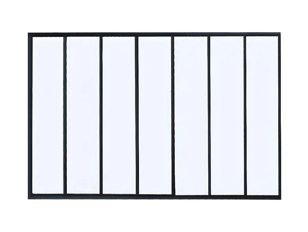 Glazen Binnenraam In Aluminium Met Poedercoating - 210 X 105 Cm - Zwart - Bayview-Vente-unique New