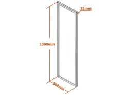 Glazen Binnenraam In Aluminium Met Poedercoating - 30 X 130 Cm - Zwart - Bayview-Vente-unique