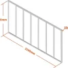 Glazen Binnenraam In Aluminium Met Poedercoating - 210 X 130 Cm - Zwart - Bayview-Vente-unique Hot