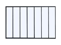 Glazen Binnenraam In Aluminium Met Poedercoating - 210 X 130 Cm - Zwart - Bayview-Vente-unique Hot