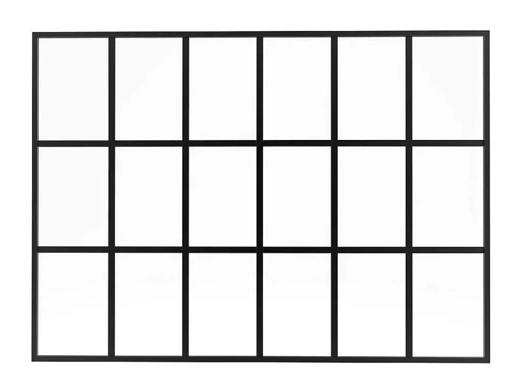 Glazen Binnenraam In Orangeriestijl Van Gepoederlakt Aluminium 180 X 130 Cm Zwart Oransa-Vente-unique New