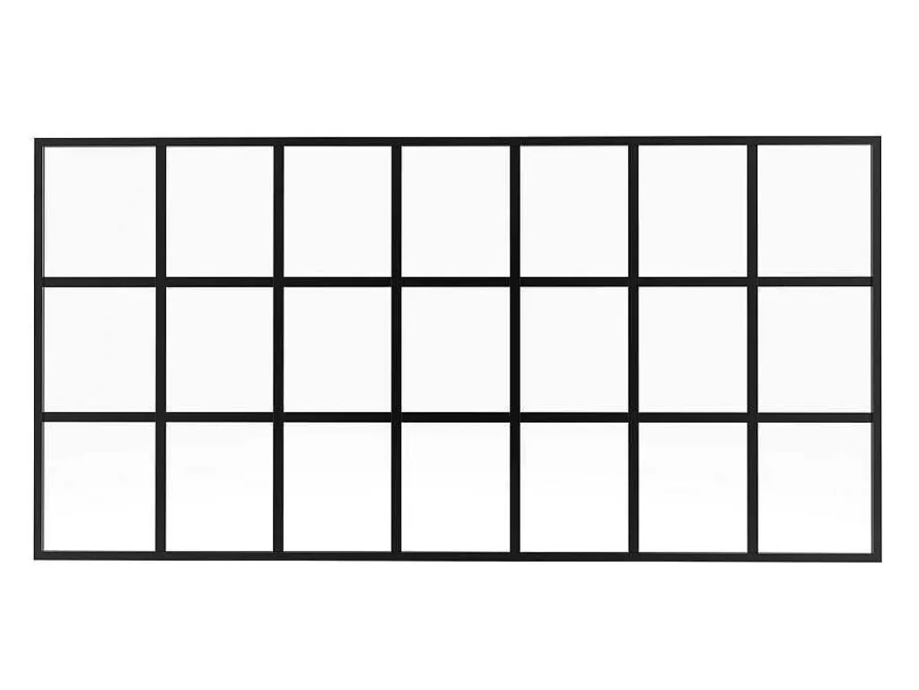Glazen Binnenraam In Orangeriestijl Van Gepoederlakt Aluminium 210 X 105 Cm Zwart Oransa-Vente-unique Discount