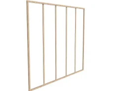 Glazen Binnenraam Van Gepoederlakt Aluminium 180 X 130 Cm Lichte Houtkleur Bayview-Vente-unique Outlet