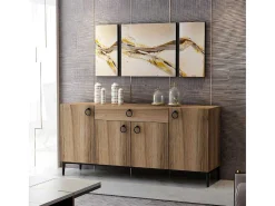 Gloria Multifunctioneel Kabinet, Walnoot, 160X42X75 Cm,-EPIKASA