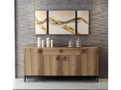 Gloria Multifunctioneel Kabinet, Walnoot, 160X42X75 Cm,-EPIKASA