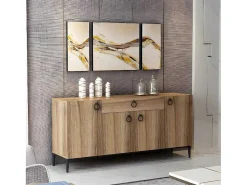 Gloria Multifunctioneel Kabinet, Walnoot, 160X42X75 Cm,-EPIKASA