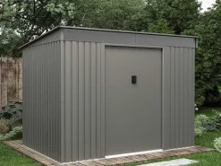 Grijs Metalen Tuinhuisje Van Gegalvaniseerd Staal 4,29 M - Folco-EXPERTLAND Clearance