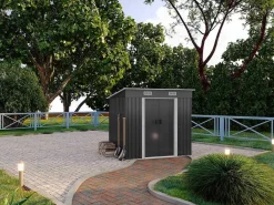 Grijs Metalen Tuinhuisje Van Gegalvaniseerd Staal 2,3 M - Manso-EXPERTLAND Discount