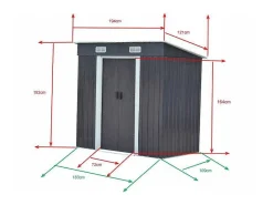 Grijs Metalen Tuinhuisje Van Gegalvaniseerd Staal 2,3 M - Manso-EXPERTLAND Discount