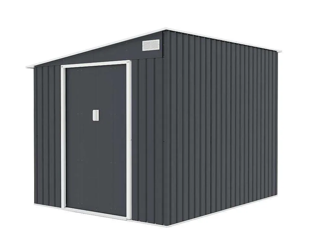 Grijs Metalen Tuinhuisje Van Gegalvaniseerd Antracietkleurig Staal 4,97 M - Daustin-EXPERTLAND Discount