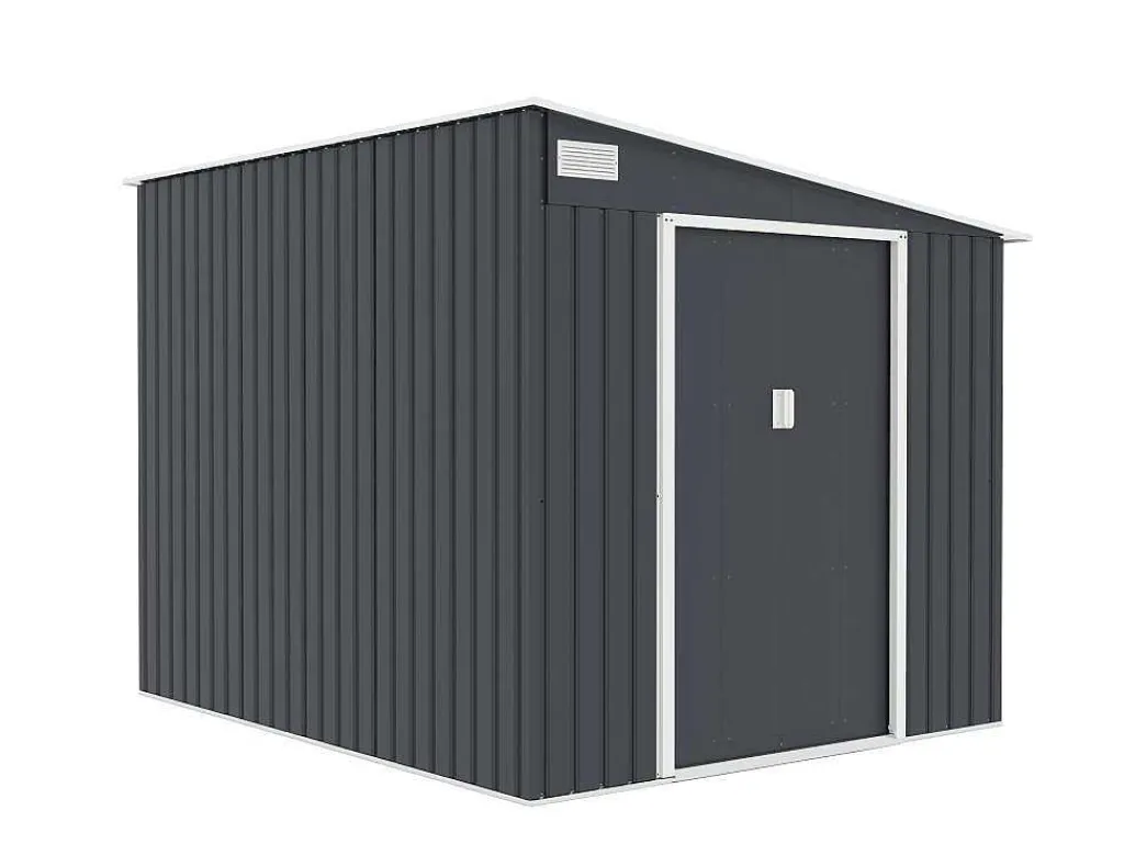 Grijs Metalen Tuinhuisje Van Gegalvaniseerd Antracietkleurig Staal 4,97 M - Daustin-EXPERTLAND Discount